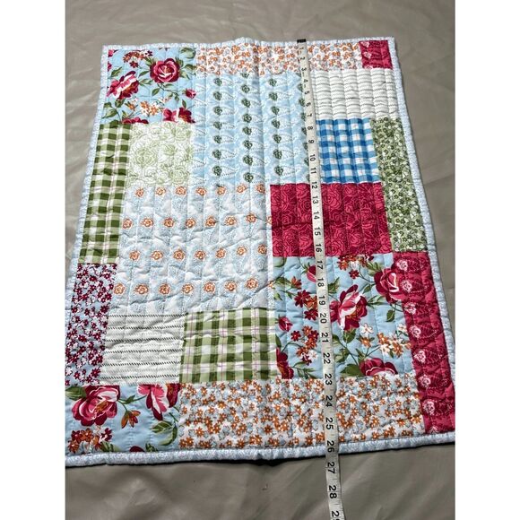 MARTHA STEWART everyday Quilted Design floral Standard pillowcases white blue - Picture 9 of 9